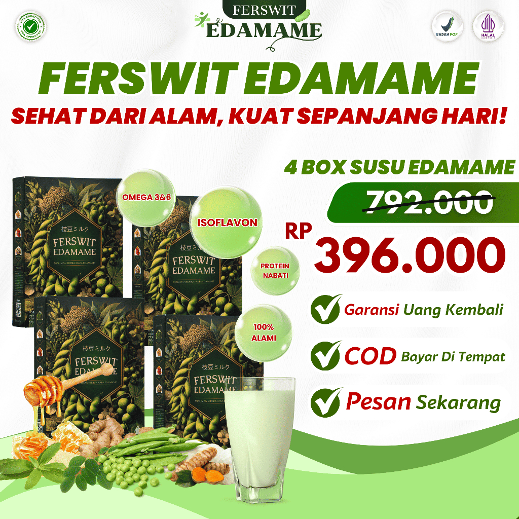 

Ferswit Susu Edamame 100% Asli Original 4 Box