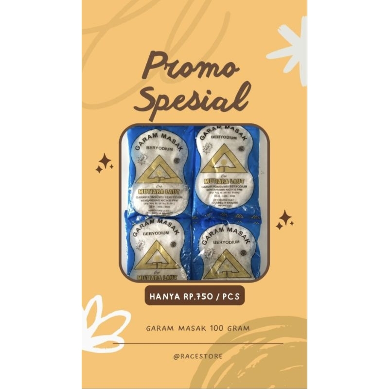 

Garam Masak Berydium Mutiara Laut Hanya RP560/PCS