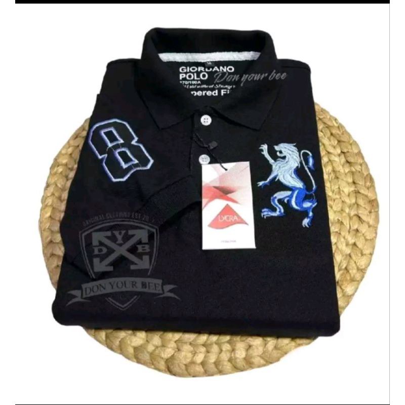 Polo Shirt GIORDANO 3D Lion (Men) Original/kaos kerah terbaru/atasan pria terbaru/kaos polo peria/