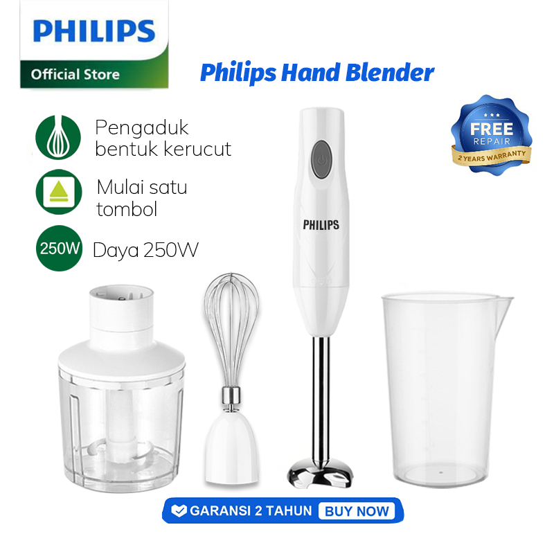 Hand Blender Philips 4 in 1 Multifungsi Blender Tangan Stainless Steel Juicer 250W portable