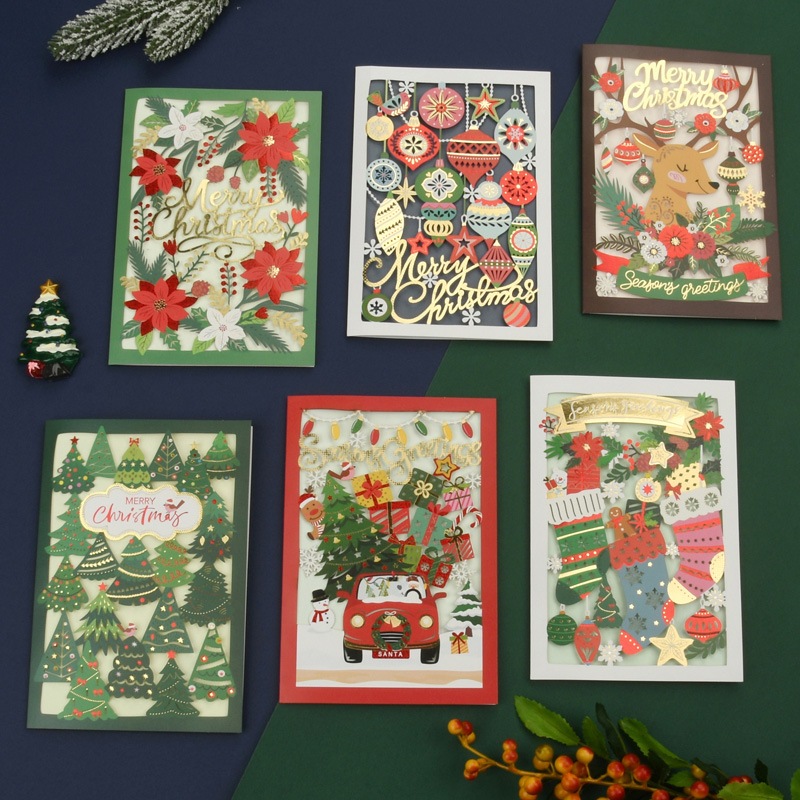 

GROSIR Kartu Ucapan Natal 3D POP UP Merry Christmas Greeting Card Holiday Gifts Kartu Natal Murah Grosir