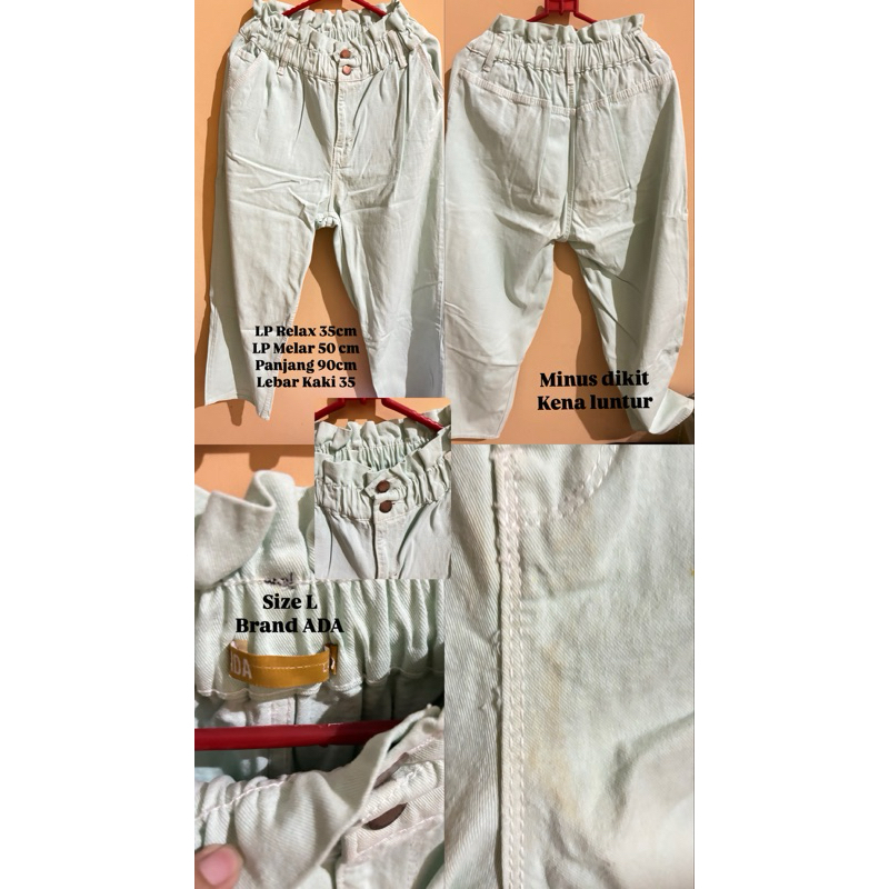 [PRELOVED] CELANA KULOT MERK ADA WARNA HIJAU