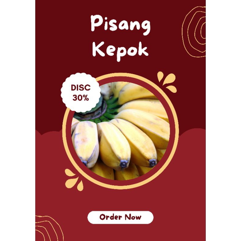 

pisang kepok manis legit bisa cod kemasan 1 kg