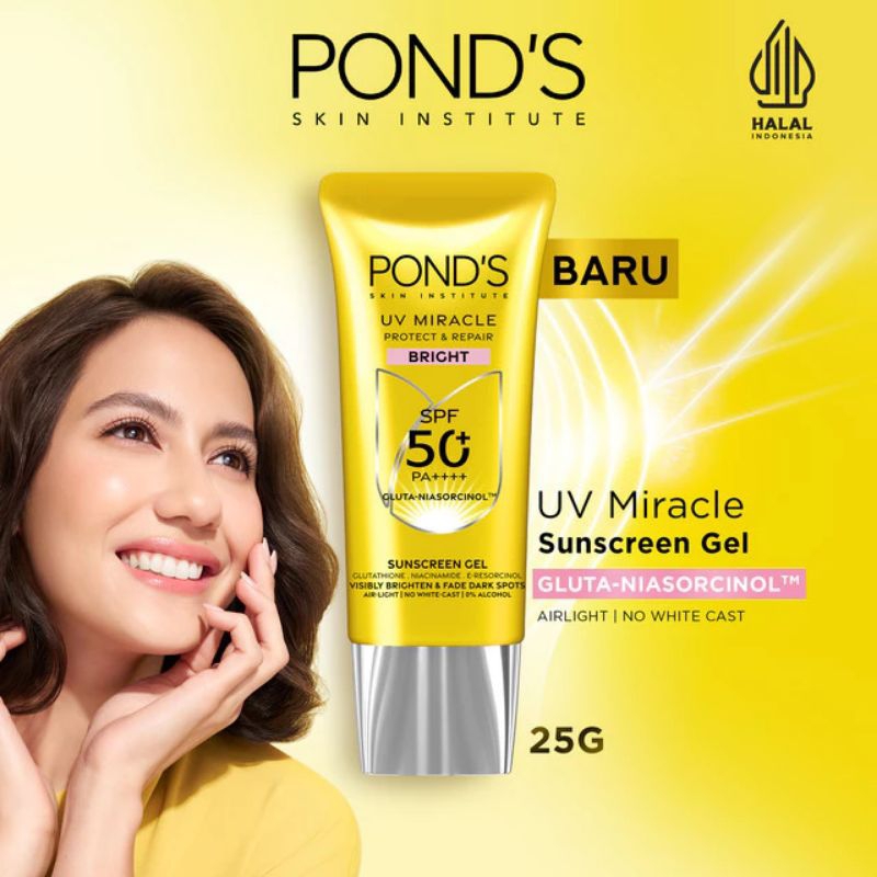 (SPF 50) Ponds Bright sunscreen gel SPF 50 PA+++ 25ml