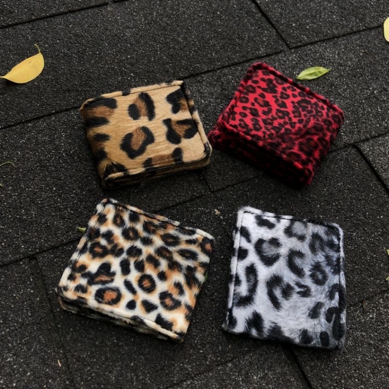 Leopard Series Wallet Dompet Leopard Series Motif Macan Tutul Bahan Beludru Unisex Pria Wanita | Wal