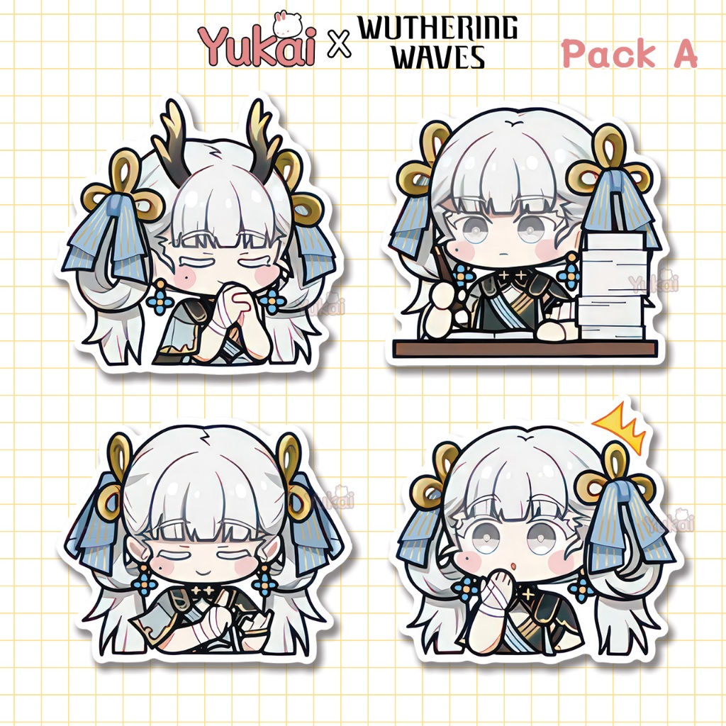 

Stiker Pack Jinhsi Wuthering Waves Premium, Sticker Anime Waterproof