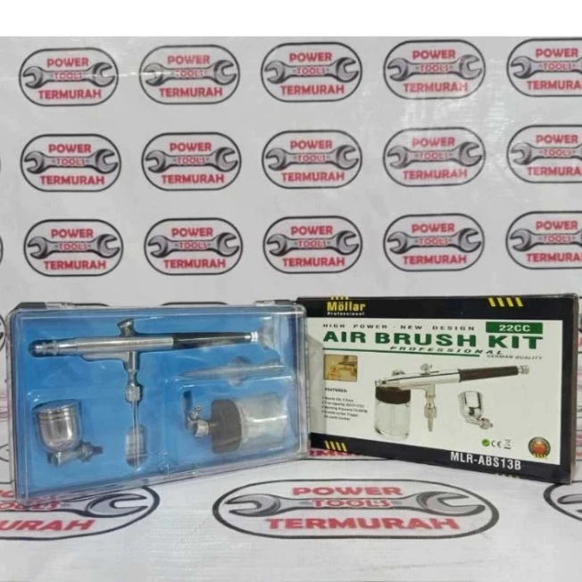 

MOLLAR TG-133B Air Brush Kit 22cc Dual Cup 0.3 mm - Pen Paint Spray Gun - 2 TABUNG ABS13B