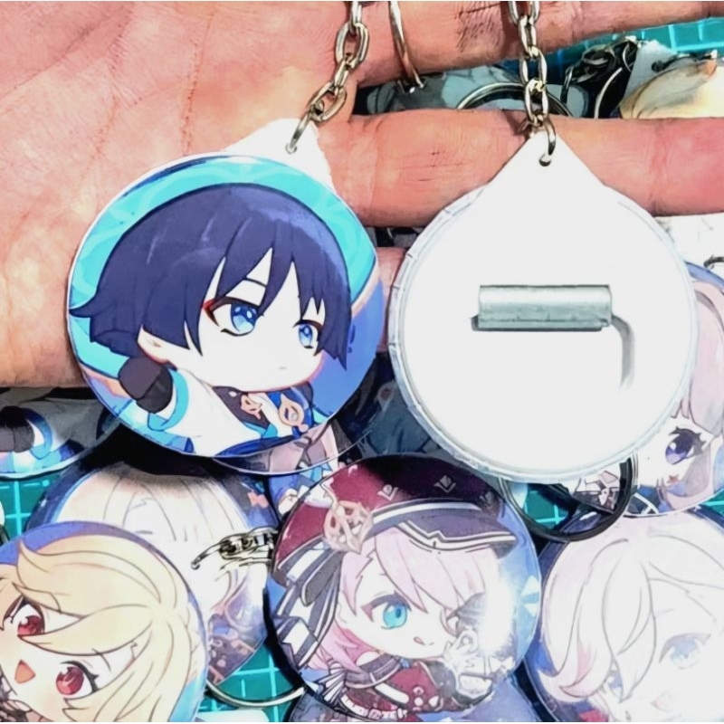 Genshin Impact - Gantungan Kunci + Pembuka Tutup Botol Unofficial 44mm /58mm [Starlit Letter Charact