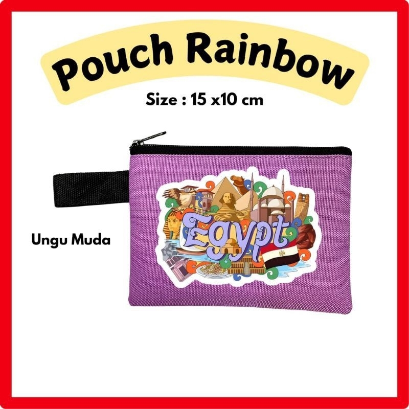 SOUVENIR MESIR POUCH RAINBOW OLEH OLEH MURAH DOMPET KOIN
