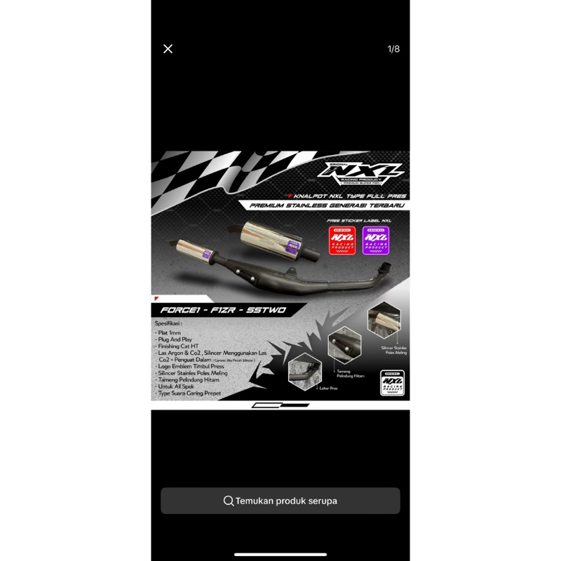 KNALPOT NXL PREMIUM FULLPRES