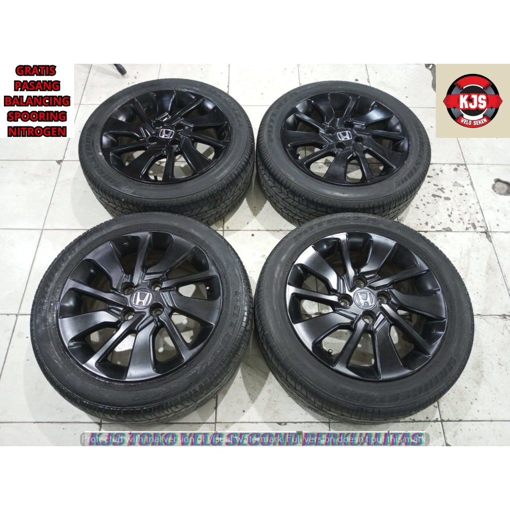 VELG OEM SECOND COPOTAN ORIGINAL BRIO RS RING 15 LEBAR 6 RATA LOBANG PCD 4X100 OFFSET 53 WARNA BLACK