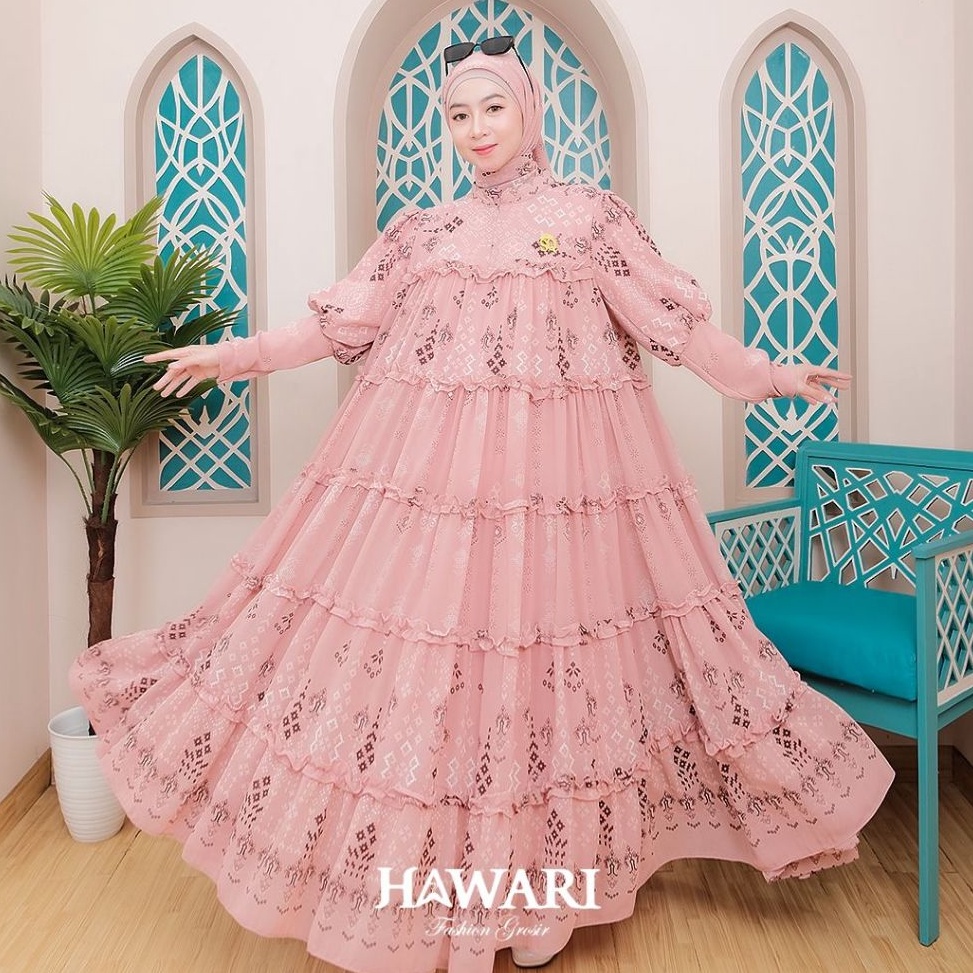 BEST HAWARI  SET HIJAB SHAFIRA SERIES GAMIS SLIM WANITA