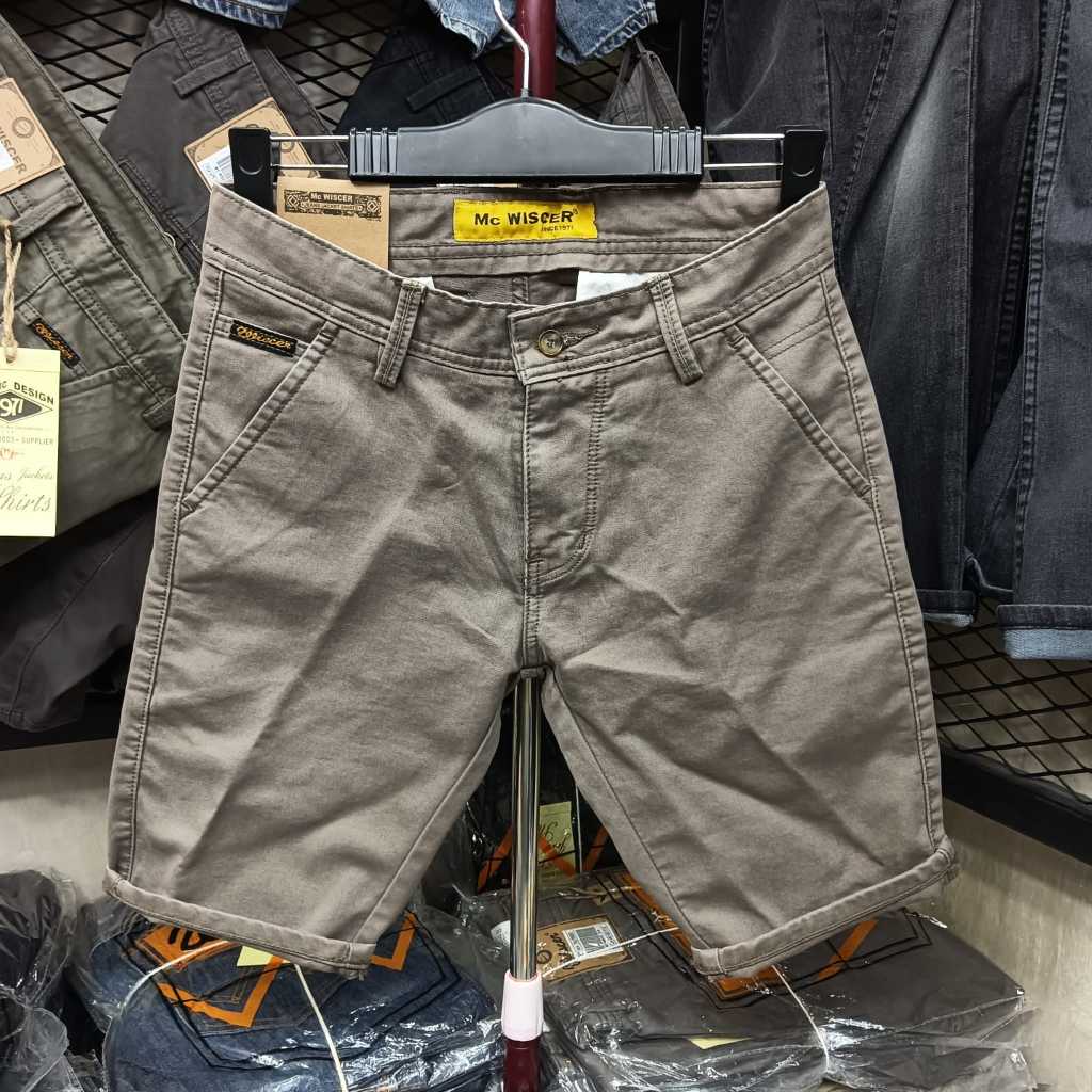 Mc Wiscer Chinos Pendek Original Bahan Kampas Terbaru/Celana Mc Wiscer Pendek Pria