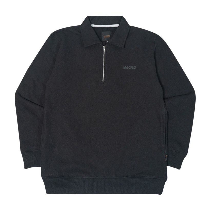 Wknd half zip crewneck kruger black 1234