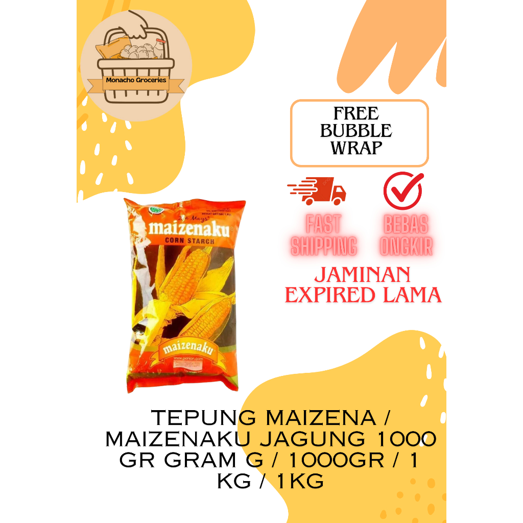 

Tepung Maizena / Maizenaku Jagung 1000 gr gram g / 1000gr / 1 kg / 1kg