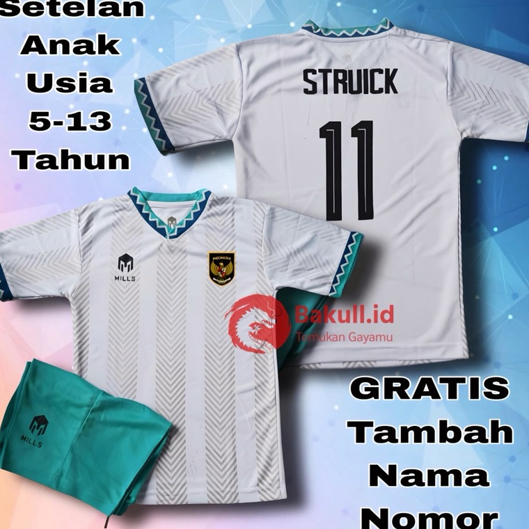 Produk Terkeren  FREE SABLON NAMA NOMOR LOGO SETELAN BAJU BOLA TIMNAS ANAK UMUR 513 TAHUN SET BAJU C