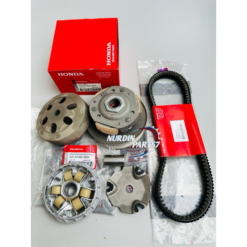 Paket CVT Komplit Pully Aasy + Rumah Roller + Vanbelt Genio Beat New LED Beat Deluxe Scoopy New Beat