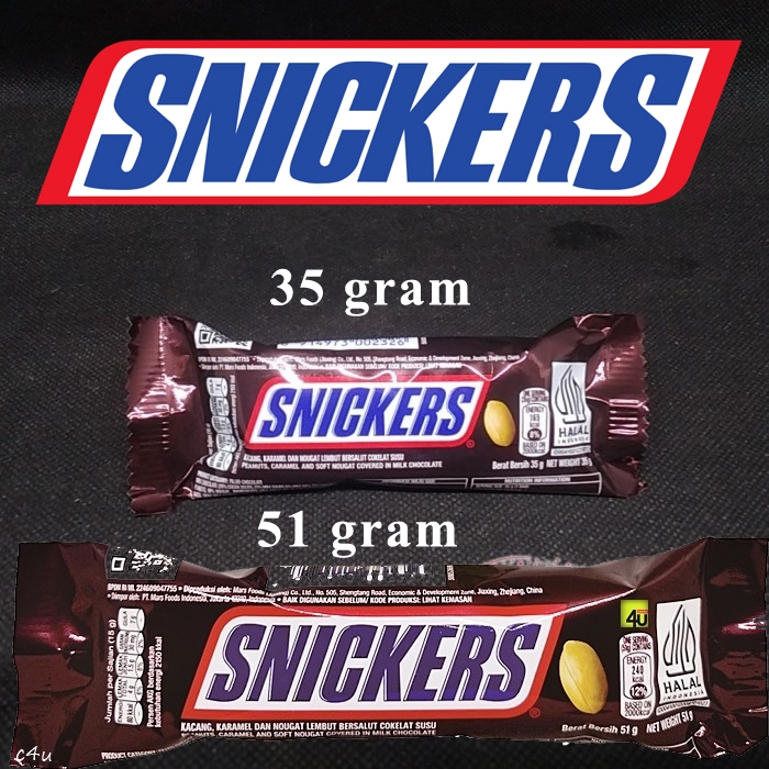 

SNICKERS Chocolate Bar coklat 35g 51g 35 gram 51 gram