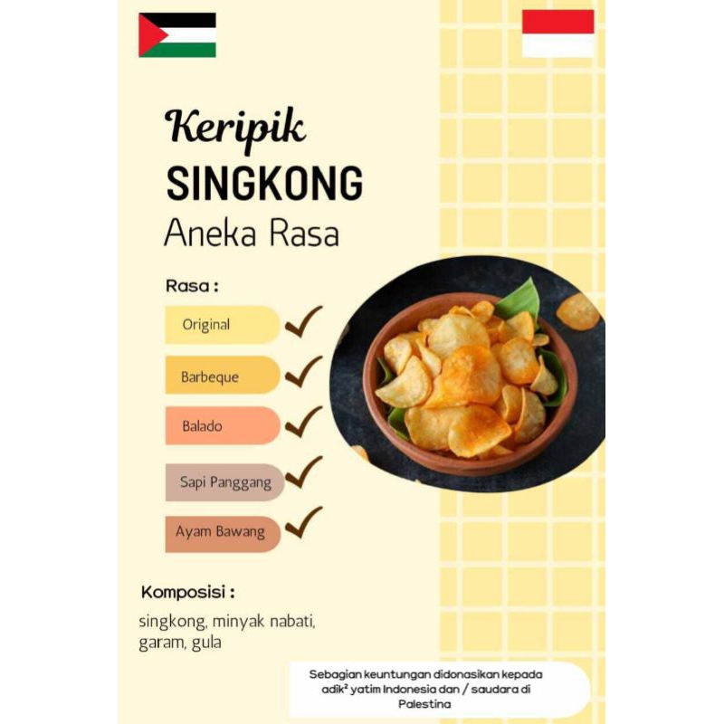 

Keripik Singkong Aneka Varian Rasa : Original, Balado, dll