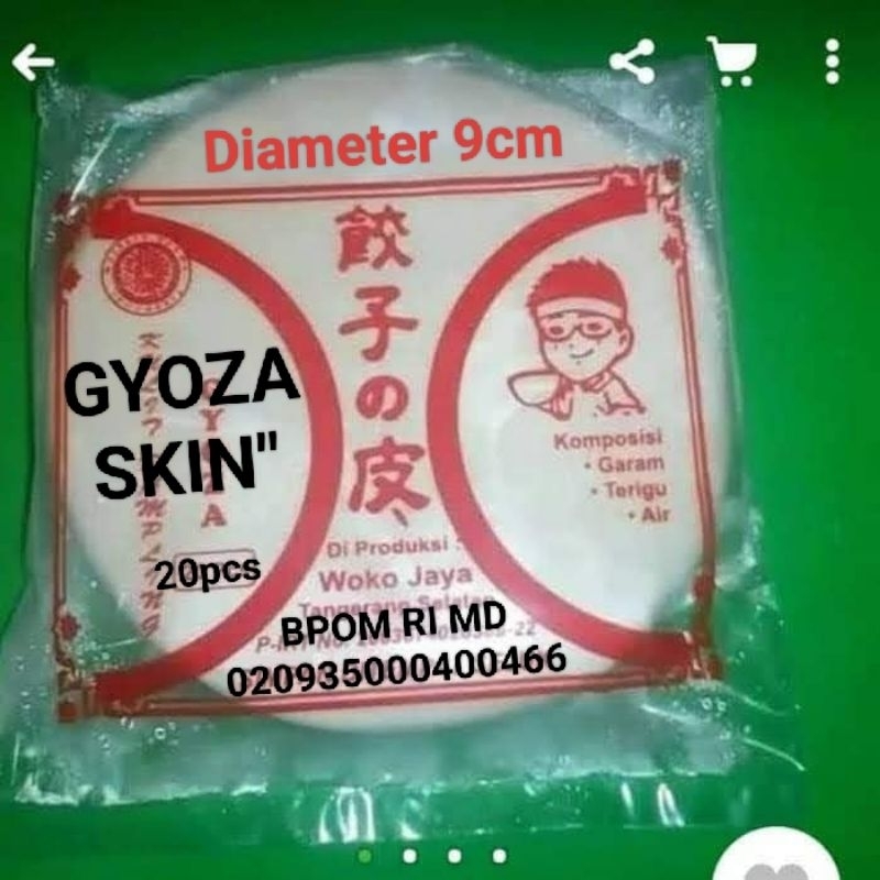 

Gyoza skin"20pcs/D'9cm cocok untuk Restauran .Halal