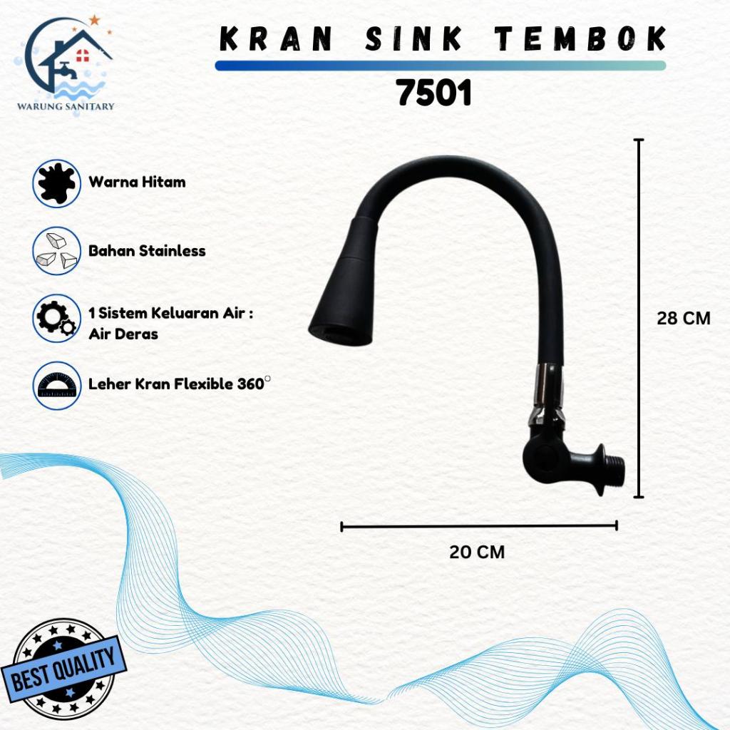 KRAN SINK TEMBOK DAPUR CUCI PIRING WARNA HITAM / KRAN AIR CUCI PIRING MURAH