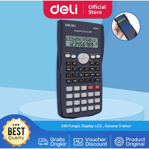 

Deli - Kalkulator Scientific D82MS Dark Blue / Calculator Rumus Program