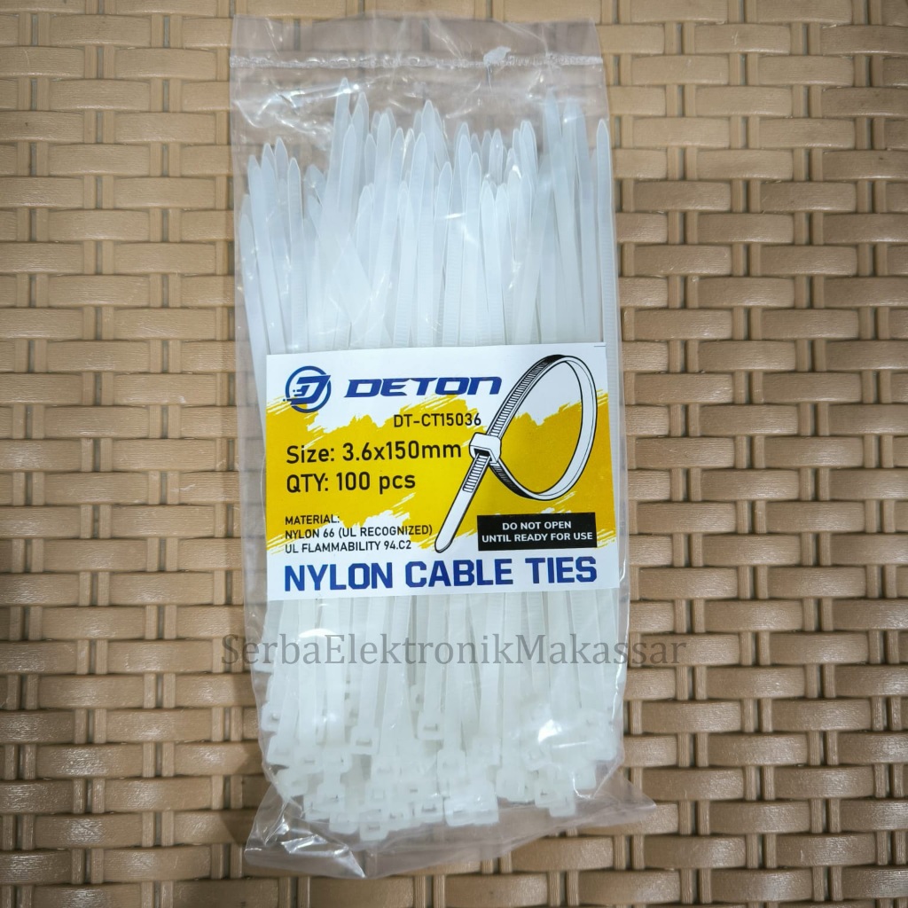 

Kabel Ties 3.6 x 150mm Cable Tie 15cm Tebal 3.6
