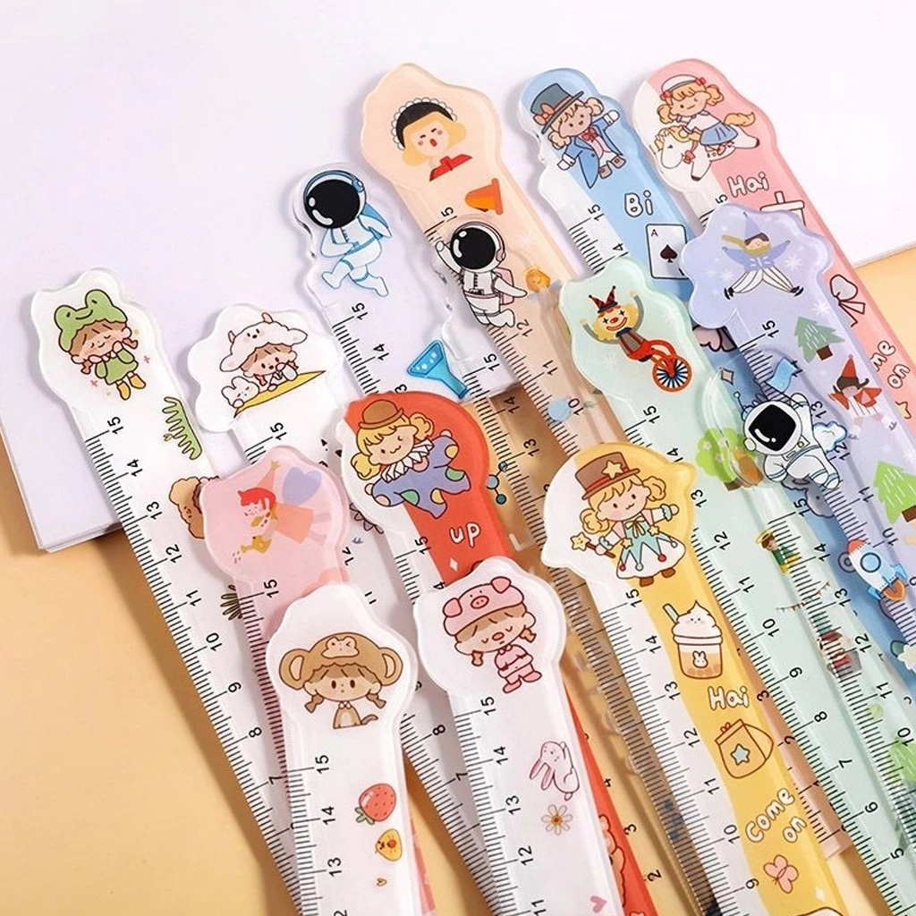 

Pengaris Sekolah Kantor Motif Lucu 15cm Bahan Plastik Import S103