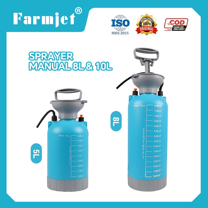 Farmjet  Alat Semprot Tanaman Sprayer Manual 5 Liter /8 Liter Pressure Penyemprot Tanaman Sprayer 8L