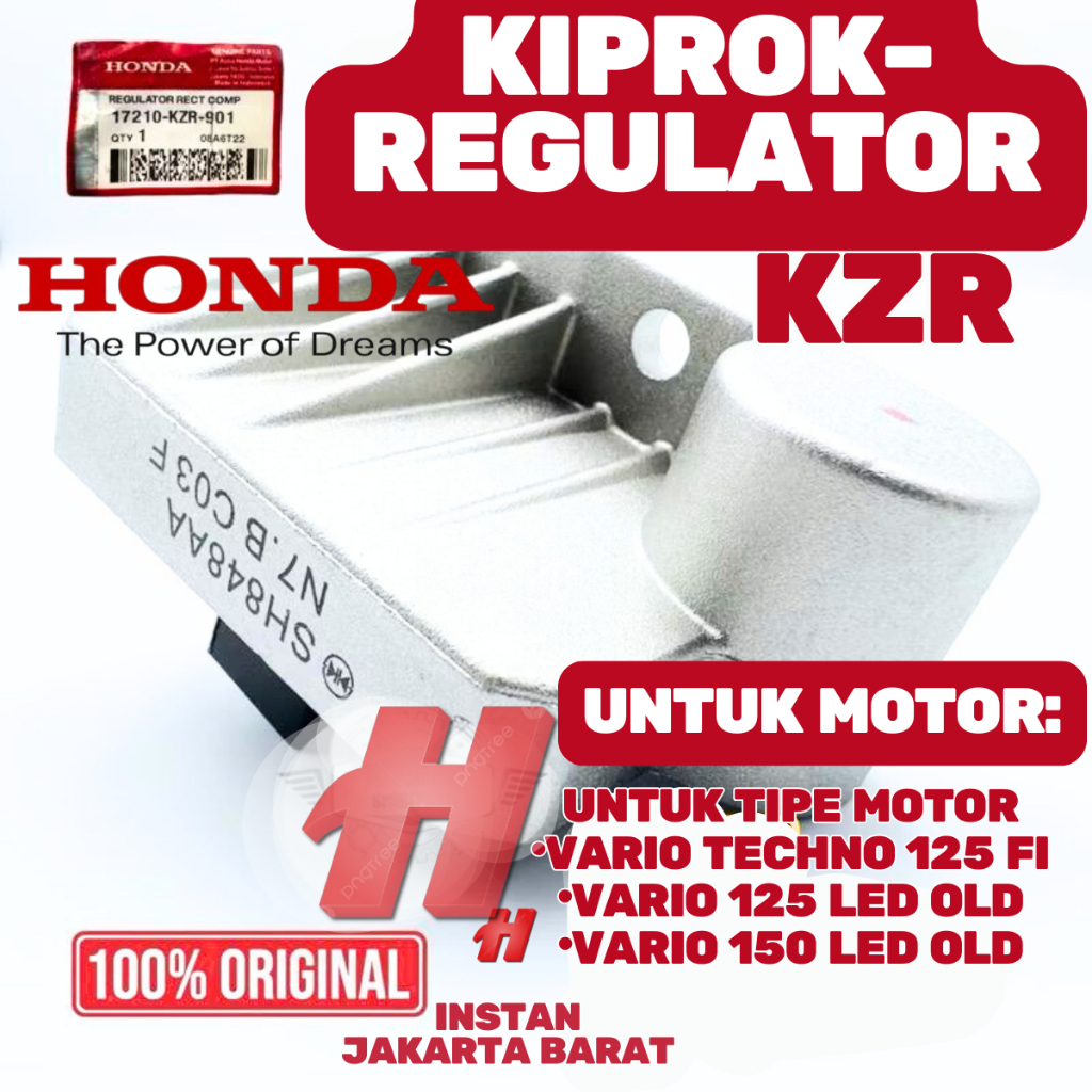 GRANSI ORIGINAL KIPROK REGULATOR HONDA KZR VARIO TECHNO 125 FI VARIO 150 LED OLD VARIO 125 LED OLD