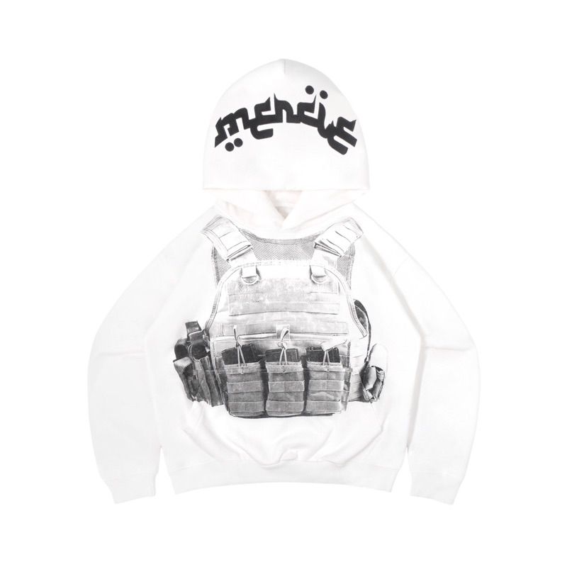 MERCIE STUDIO HOODIE BOXY VEST WHITE “LIMITED”