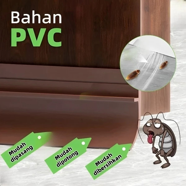 Penutup Celah Pintu Door Bottom Seal Penghalang Pintu Bawah Rumah PVC Tahan Angin Debu Serangga Dan 