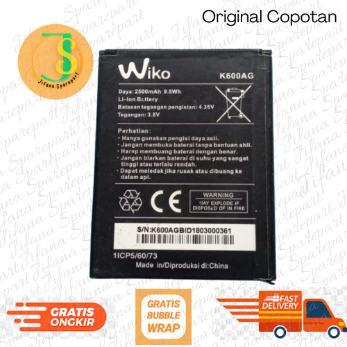 Wiko Tommy 3/Tommy 3 Plus K600AG Baterai Original Copotan