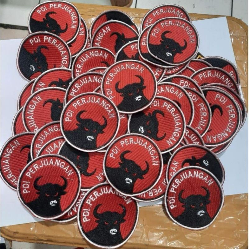 LOGO BORDIR PDI PERJUANGAN BET BORDIR PDI PERJUANGAN LOGO PDIP BET PDIP BORDIR PDIP