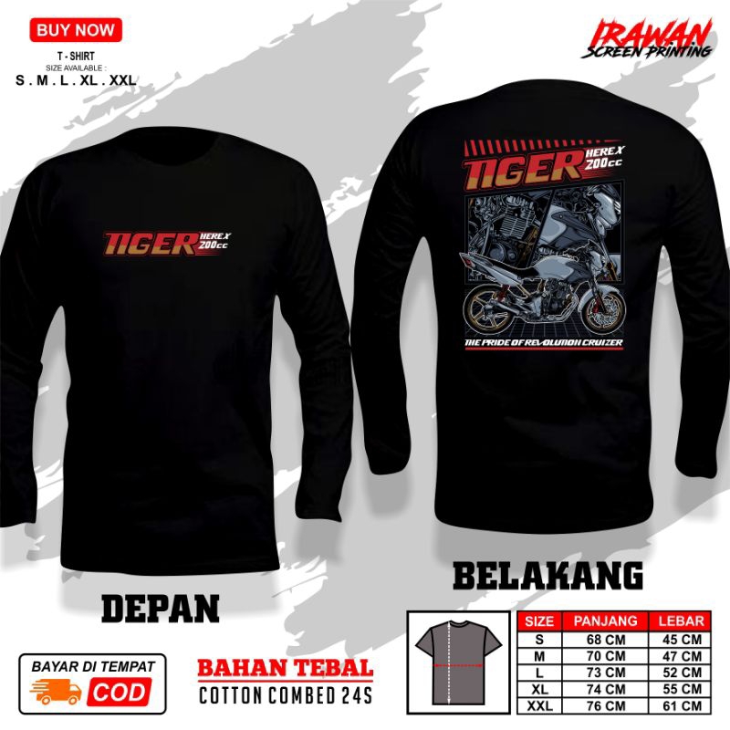 KAOS TIGER HEREX 200 CC LENGAN PANJANG