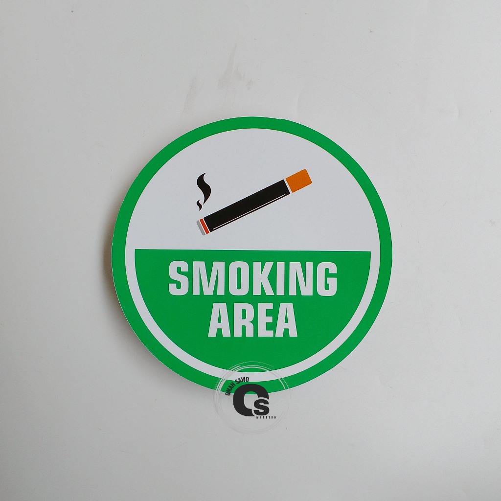 

Stiker Smoking Area - Area Untuk Merokok - Stiker Vinyl Bulat