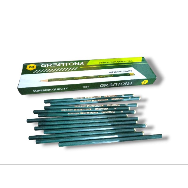 

1dozen pensil pena 2B GREATTONA hijau