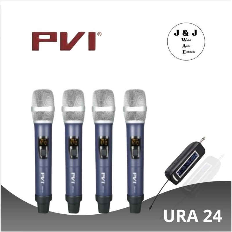 MICROPHONE WIRELESS PVI URA-24 MIC WIRELESS 4 HANDHELD PVI