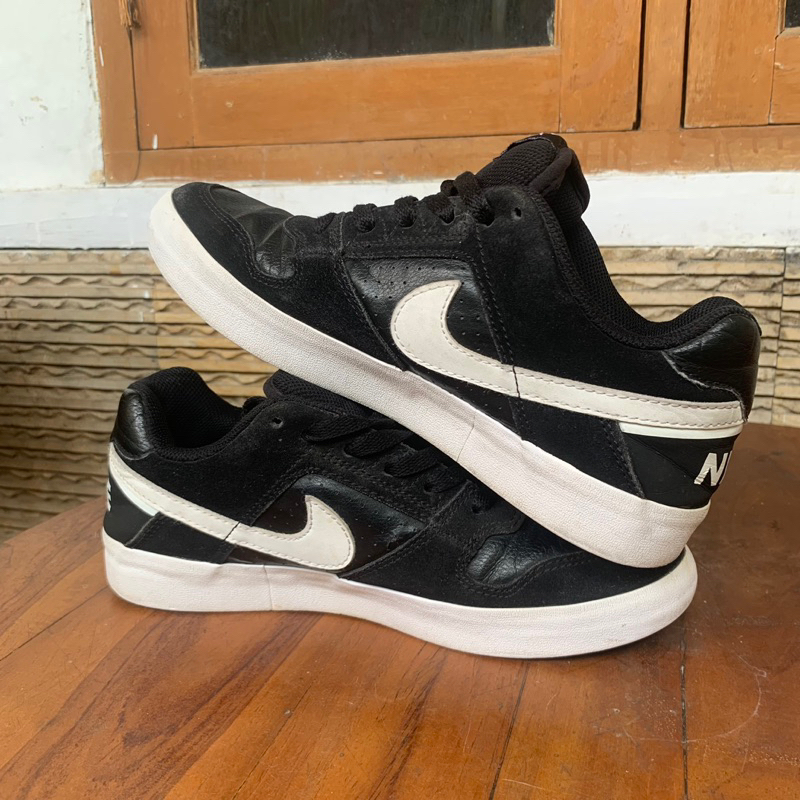 NIKE SB DELTA FORCE VULC BLACK SIZE 40 - 25CM - SEPATU SECOND