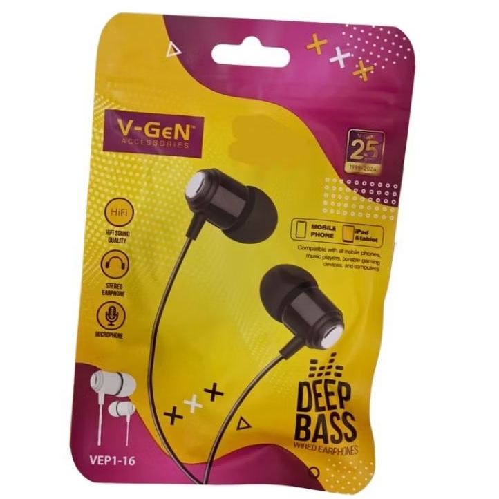 handsfree v- gen headset V-Gen Earphone Deep Bass VEP1-16