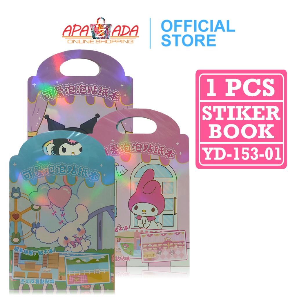 

Apazada - Sticker Book Sanrio 3D [1 Pcs - Isi 1 Lembar] / Stiker Jumbo Tempelan PVC 3D YD-153-01