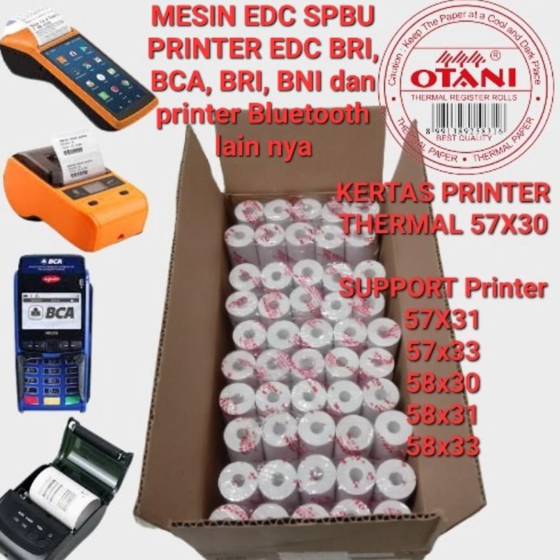 

KODE GGRM9 Pilihan Terbaik Kertas Thermal Roll OTANI 57x31 dengan Coreless dan Isi 1 Roll per Box
