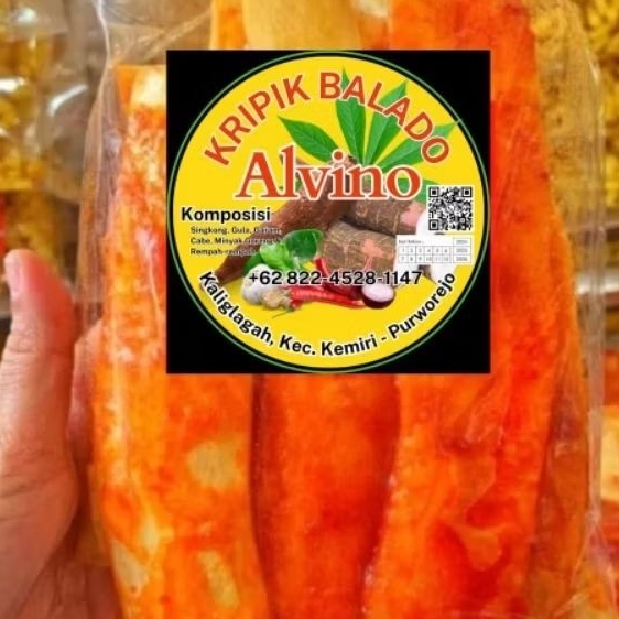 

Kripik Balado Alvino 1kg Pedas Manis Gurih