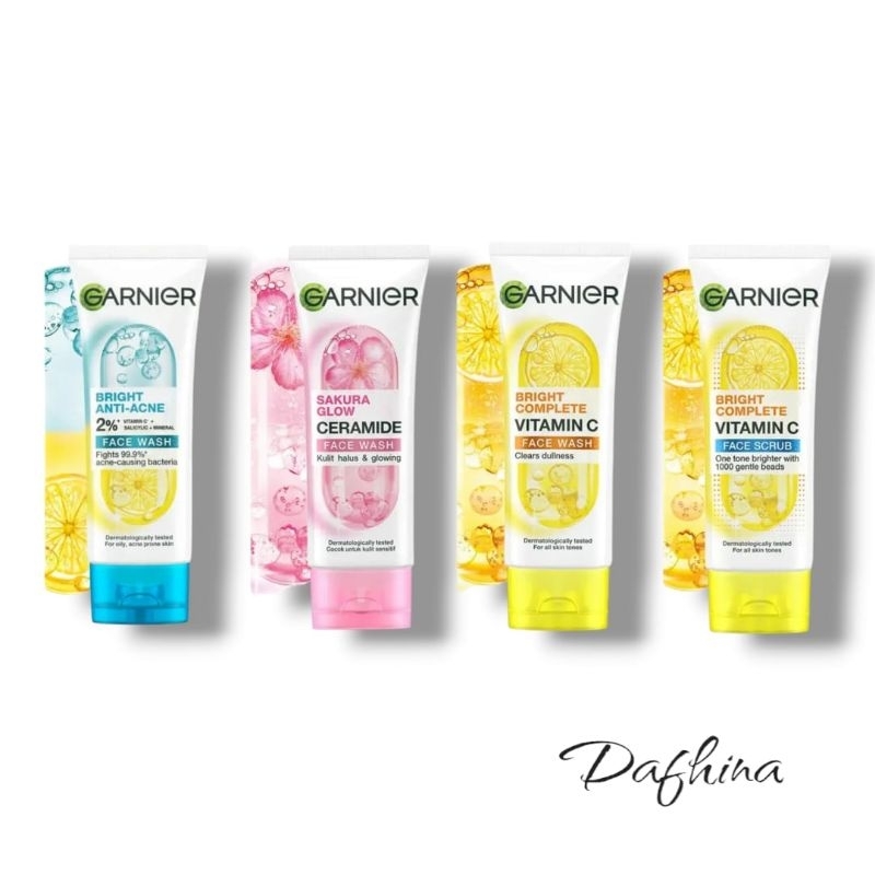 GARNIER FACE WASH 100ML||GARNIER FACIAL FOAM 100ML|GARNIER PINK SAKURA DI100ML|GARNIER VITC 100L|GAR