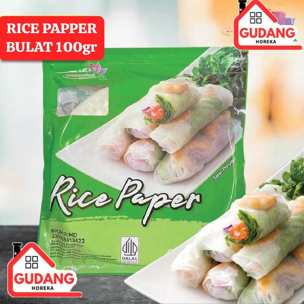 

JAVA RICE PAPPER BULAT 100gr (10 lembar) - JAVA RICE PAPPER BULAT (10 lembar) - BANH TRANG HIGH QUALITY RICE PAPPER - KULIT LUMPIA VIETNAM