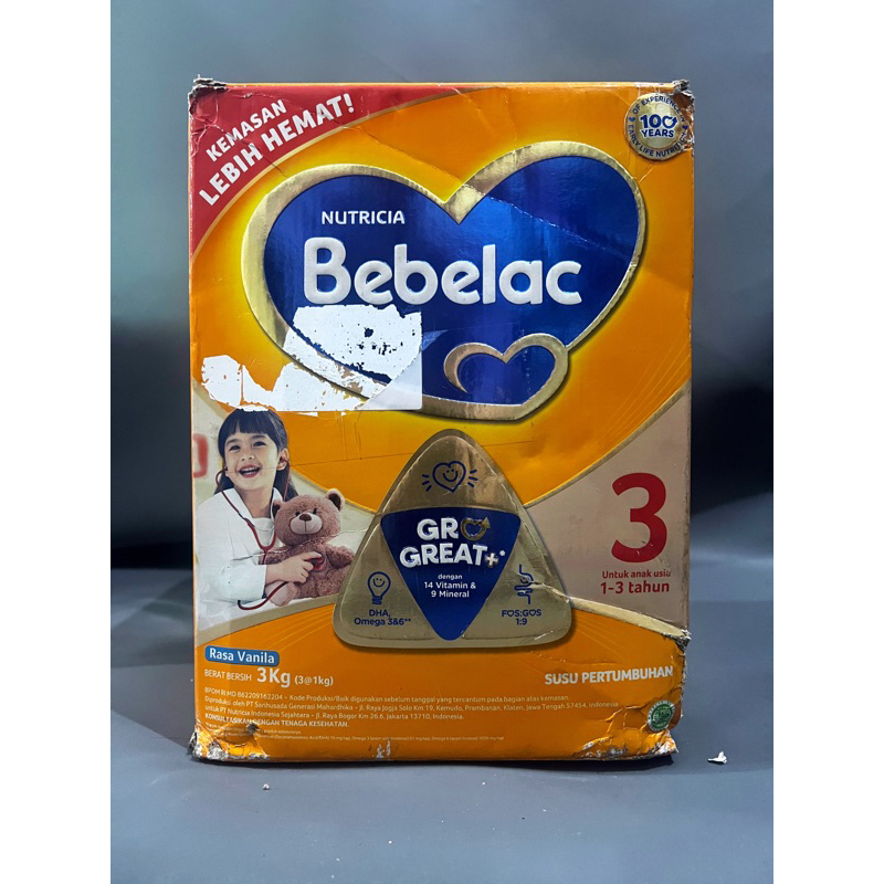 

Bebelac 3 vanila madu Susu Pertumbuhan Bubuk 3000 GR 3kg 3000gr 1800gr 1.8kg 1800 gr 1kg 1000gr