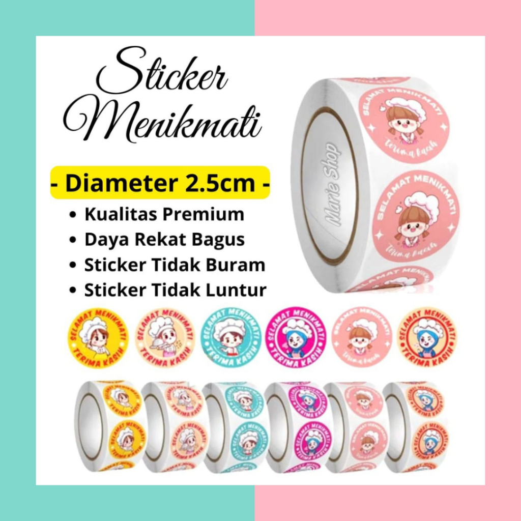 

Marie Shop ➡️ STICKER SELAMAT MENIKMATI / STICKER LABEL MAKANAN / STICKER PACKING / STICKER LABEL