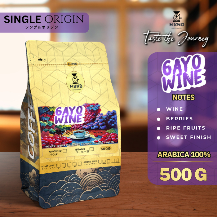 

KOPI ARABIKA GAYO NATURAL WINE 500 GRAM SINGLE ORIGIN SPECIALTY COFFEE