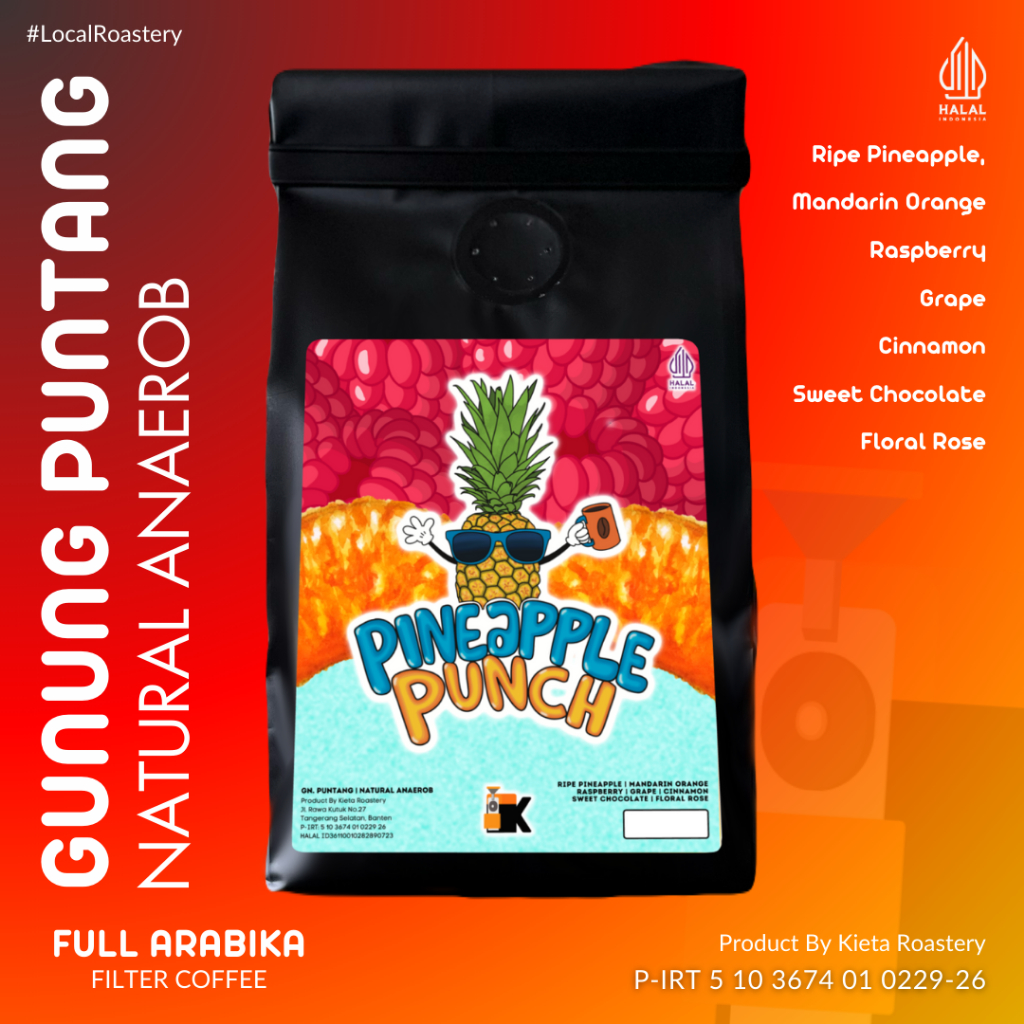 

Kieta Roastery - Biji Kopi Arabika Puntang Natural Unaerob 100gr