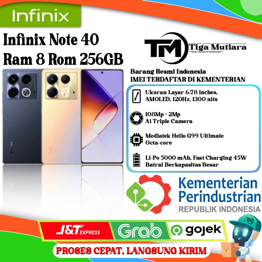 Infinix Note 40 Ram 8 Rom 256GB
